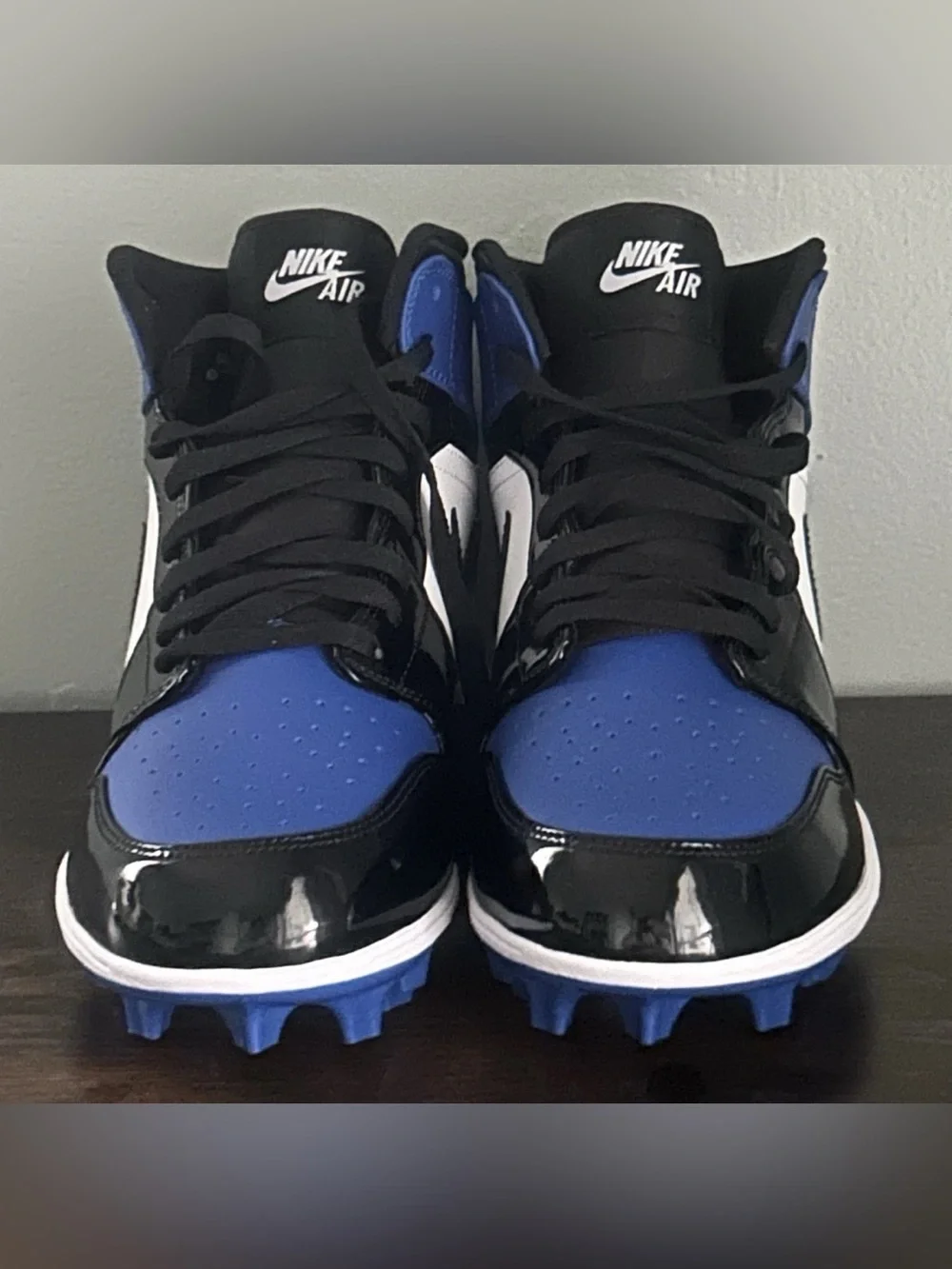 Jordan 1 Mid TD Football Cleats Game Royal Blue Mens Size 11 FJ6805-401